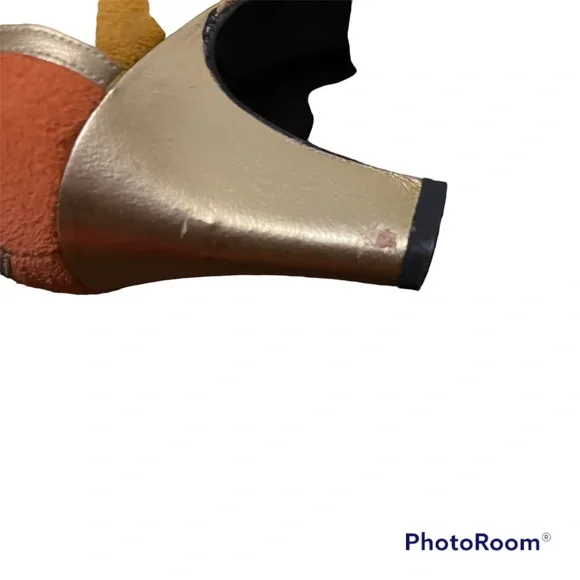 Vintage Margaret Jerrold suede multi-colored patchwork pumps - Picture 8 of 11